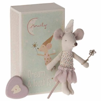 Tooth fairy in a box, girl & metal box