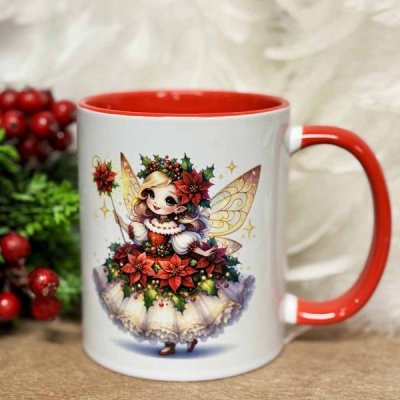 Christmas Fairy in Red mug
