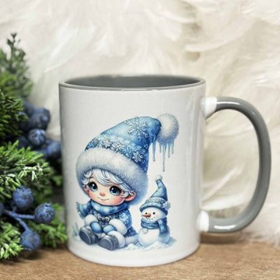 Pixie and Snowman mug