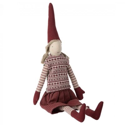 Maileg Pixy Medium girl with striped dress