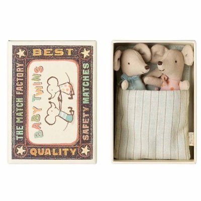 Maileg mice in a box, baby twins