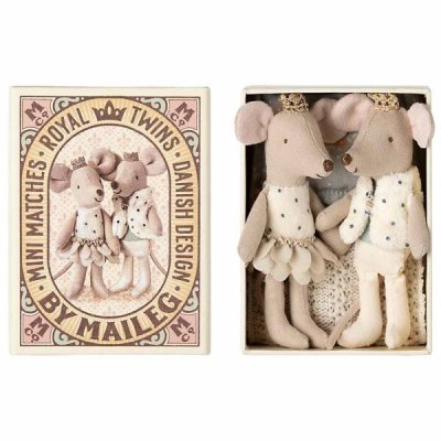 Maileg mice in a box, royal twins