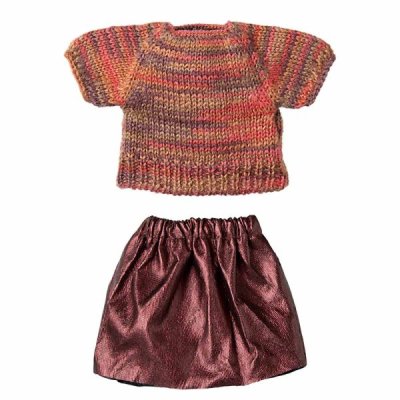 Maileg Skirt and knitted blouse, Mum mouse
