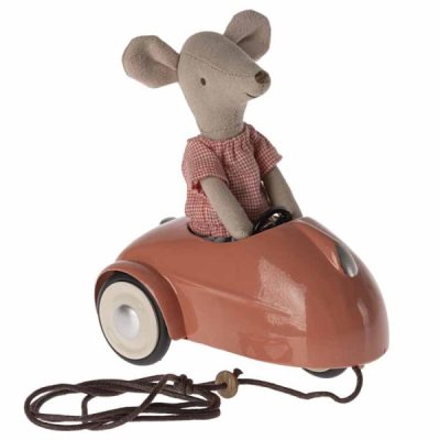 Maileg Mouse car, coral