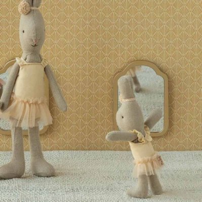 Maileg Rabbit, Micro - Ballet suit and skirt cream