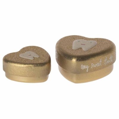 Maileg Tooth box, 2 pcs set - Gold
