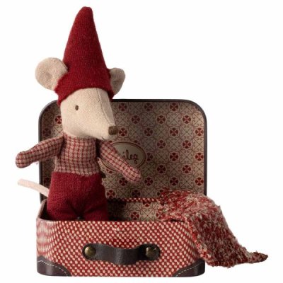 Maileg Christmas mouse in a suitcase