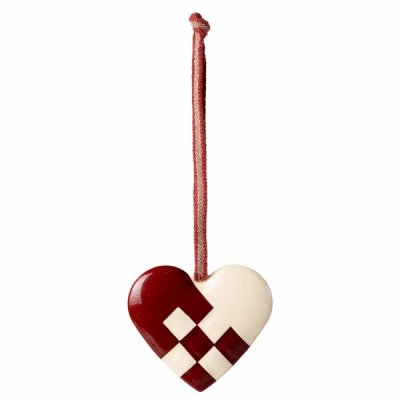Maileg ornament braided heart red