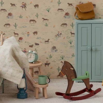 Maileg Rocking horse, Mouse - Dark brown