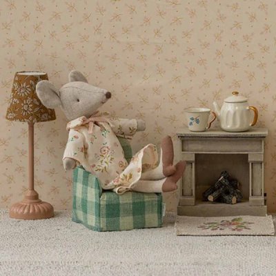 Maileg Fireplace Off-white Mouse