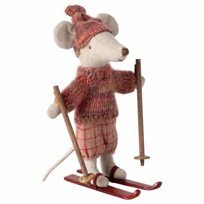 Maileg mouse big sister with ski set