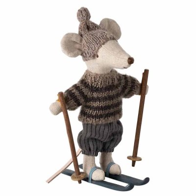 Maileg mouse big brother with ski set