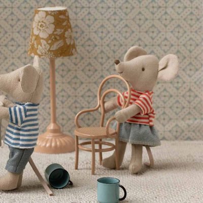Maileg Vintage chair, Mouse - Dark powder