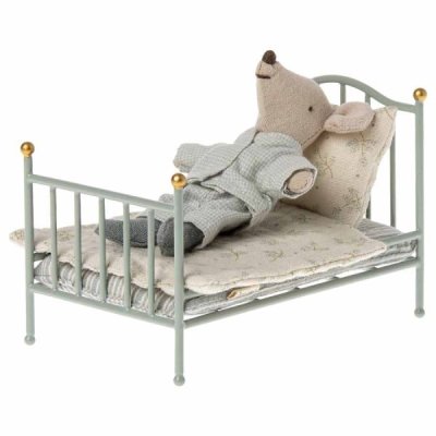 Maileg metal bed, mint
