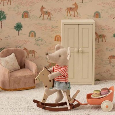 Maileg Rocking horse, Mouse - Spotted
