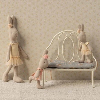 Maileg Vintage bench, Miniature - Off white