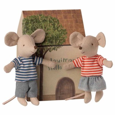 Maileg LouiMax and Stella, Little brother and sister mice