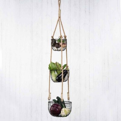 Hanging baskets black 126 cm