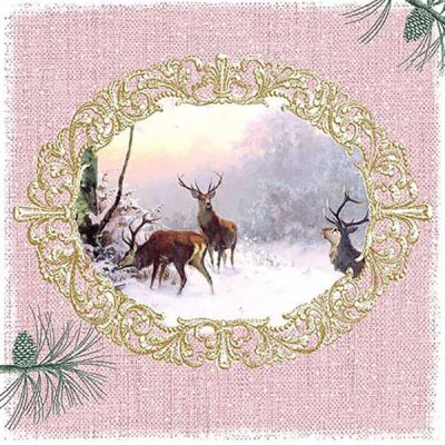 Napkin Elegant Deers rose