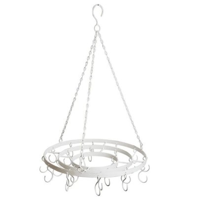 Hanging basket white 44 cm