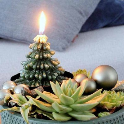 Candle Tree green 9 cm