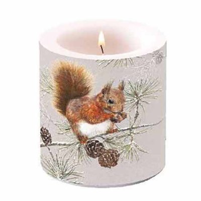 Candle Squirrel in winter 10 cm