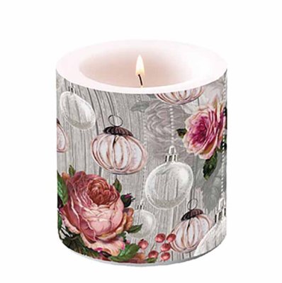 Candle Roses & Baubles 10 cm