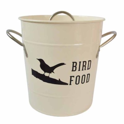 Bird Food bin beige