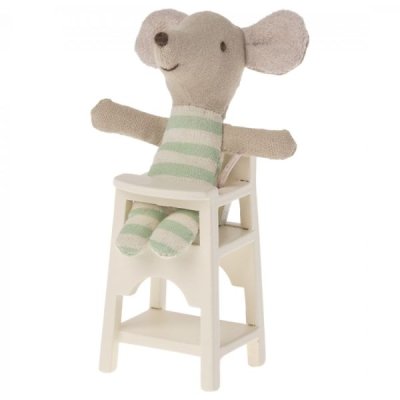 Maileg High chair for Baby Mouse off white