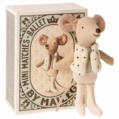 Maileg dancer mouse in box, little brother