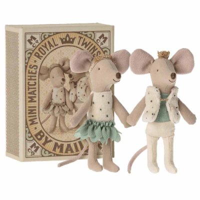 Maileg mice in a box, royal twins