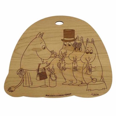 Pot coaster Moominfamily with drinks