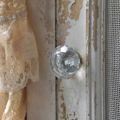 Door knob clear glass 3,1 cm