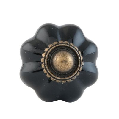Door knob flower black