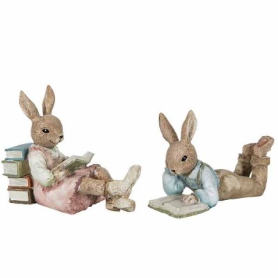 Bunny girl or boy reading