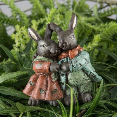 Decorative stick Bunny couple