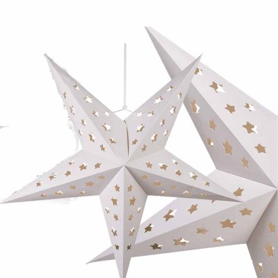 Star decoration white 60 cm