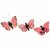 Butterfly ornament with clip coral