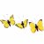 Butterfly ornament with clip yellow