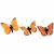 Butterfly ornament with clip orange