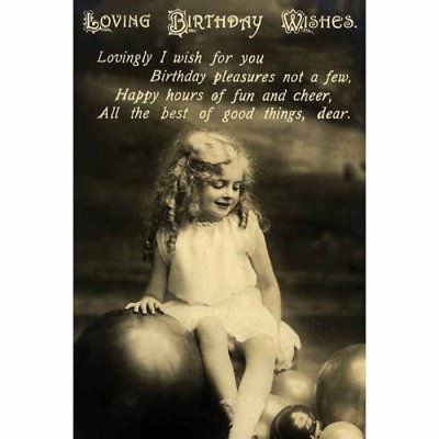 Vintage Post card Birthday Wishes