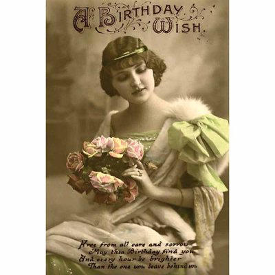 Vintage Post card Birthday Wish