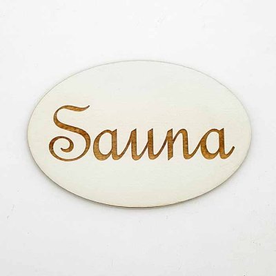 Sauna-Sign oval 15 cm