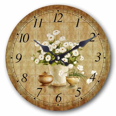 Wall clock 29 cm Flower pot