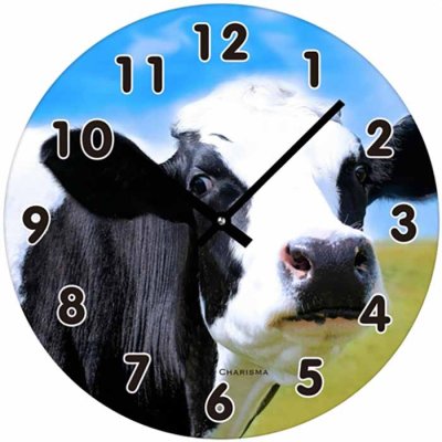 Wall clock 30 cm Cow