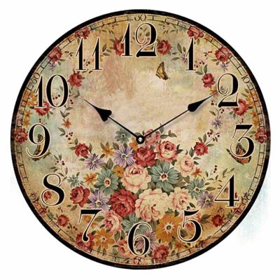 Wall clock 29 cm Vintage Flowers