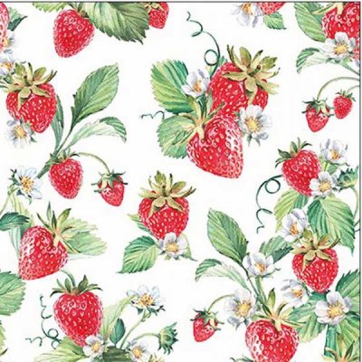 Napkin Garden Strawberries