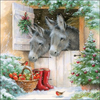 Napkin Santa's Donkeys