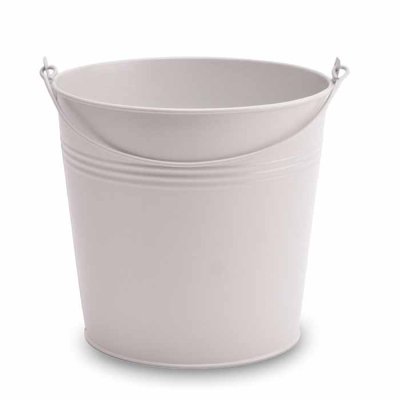 Bucket light grey 13,5 cm
