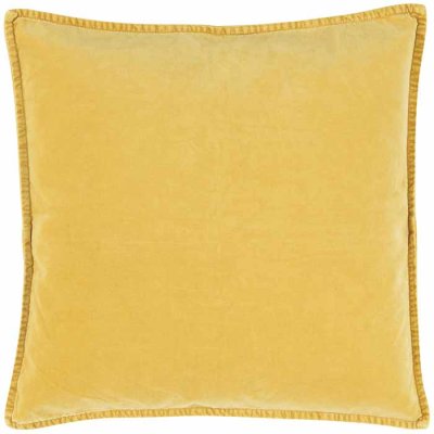 Cushion cover velvet yellow